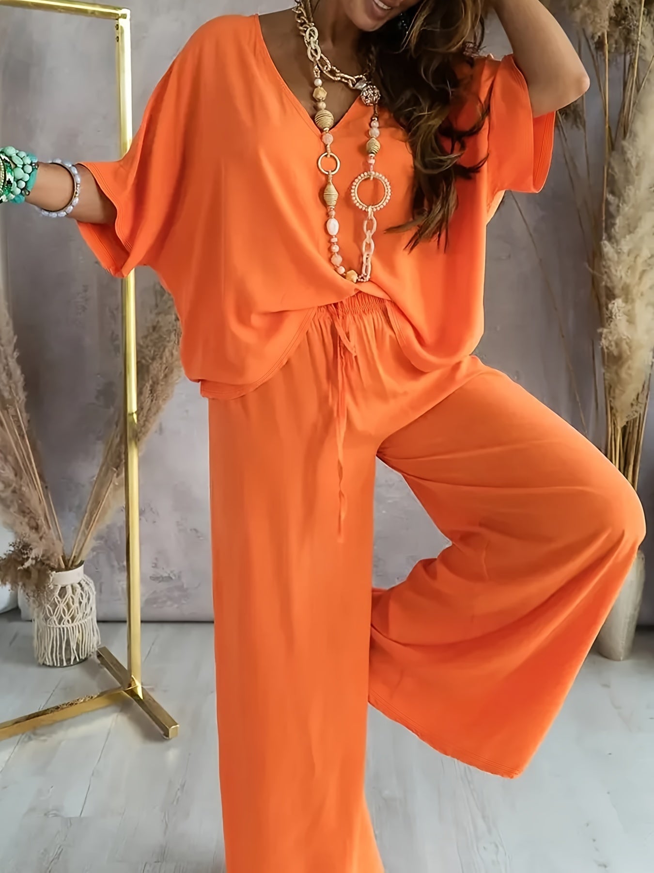 Zweiteiler Damen Set | Fließender Boho-Komfort für warme Tage | Elina