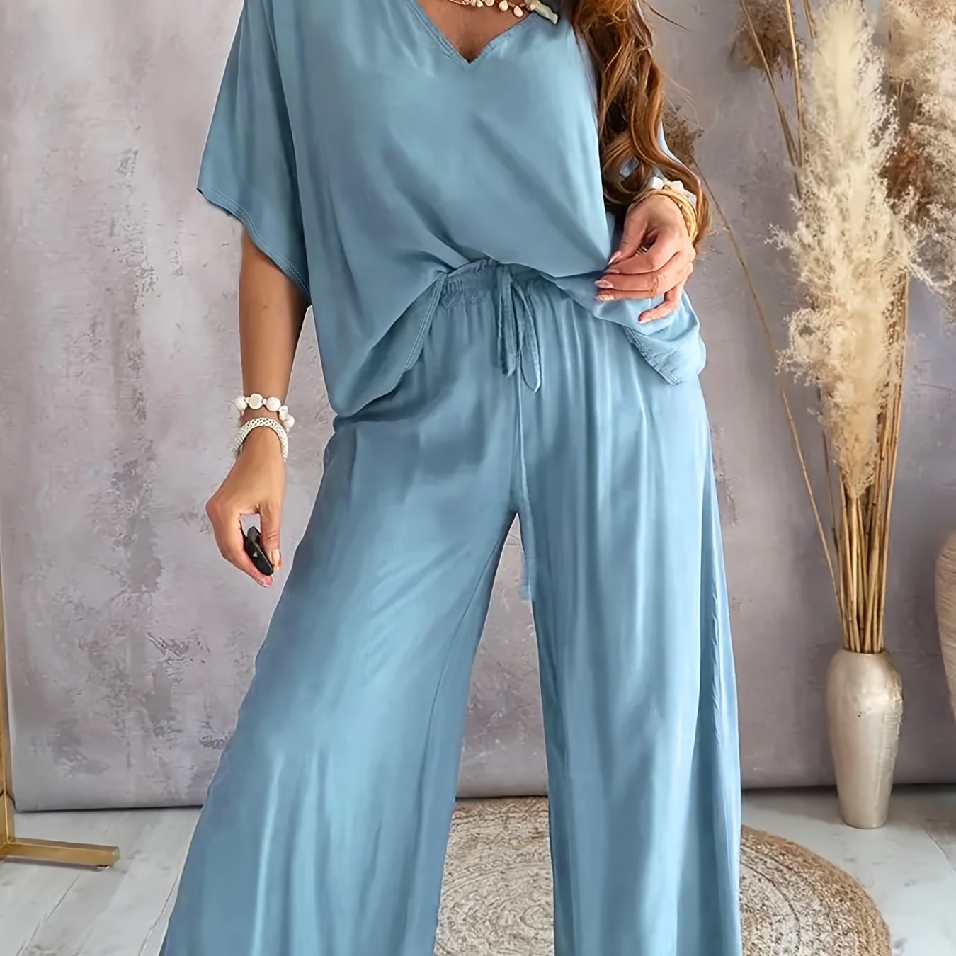 Zweiteiler Damen Set | Fließender Boho-Komfort für warme Tage | Elina