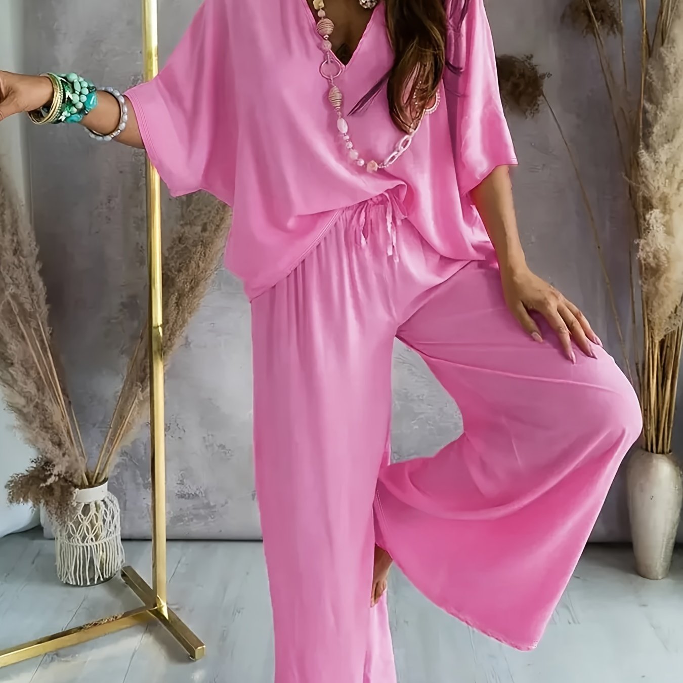 Zweiteiler Damen Set | Fließender Boho-Komfort für warme Tage | Elina