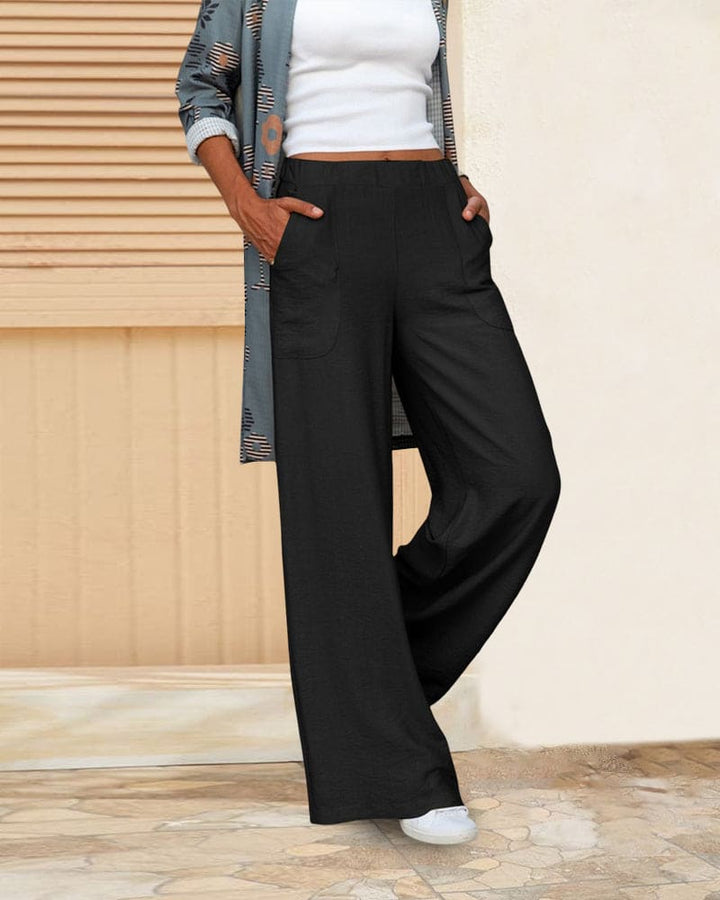 Damen Weite Passform Schlupfhose | Fließendes Bein