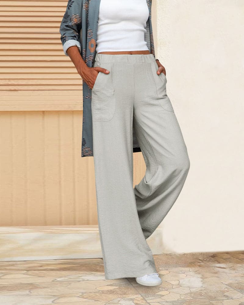 Damen Weite Passform Schlupfhose | Fließendes Bein