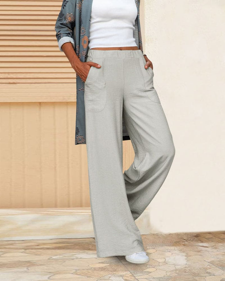 Damen Weite Passform Schlupfhose | Fließendes Bein