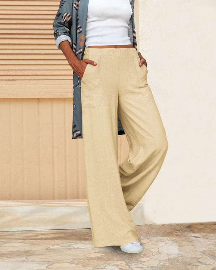 Damen Weite Passform Schlupfhose | Fließendes Bein