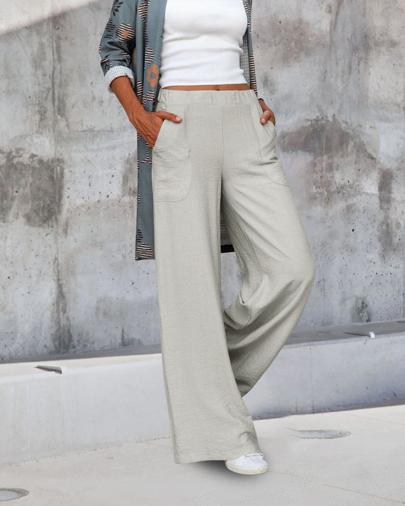 Damen Weite Passform Schlupfhose | Fließendes Bein