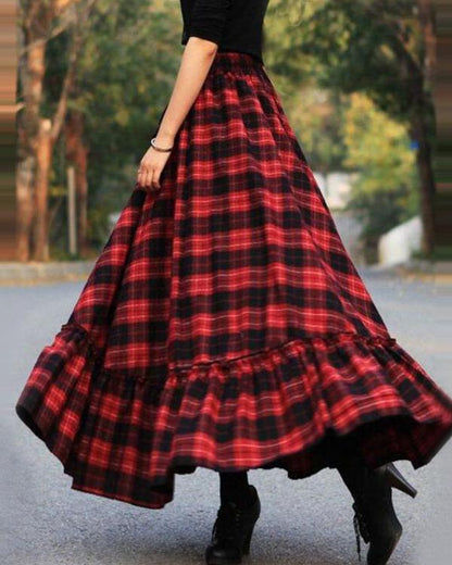 Abito midi donna a maniche corte con scollo rotondo | Gonna a strati