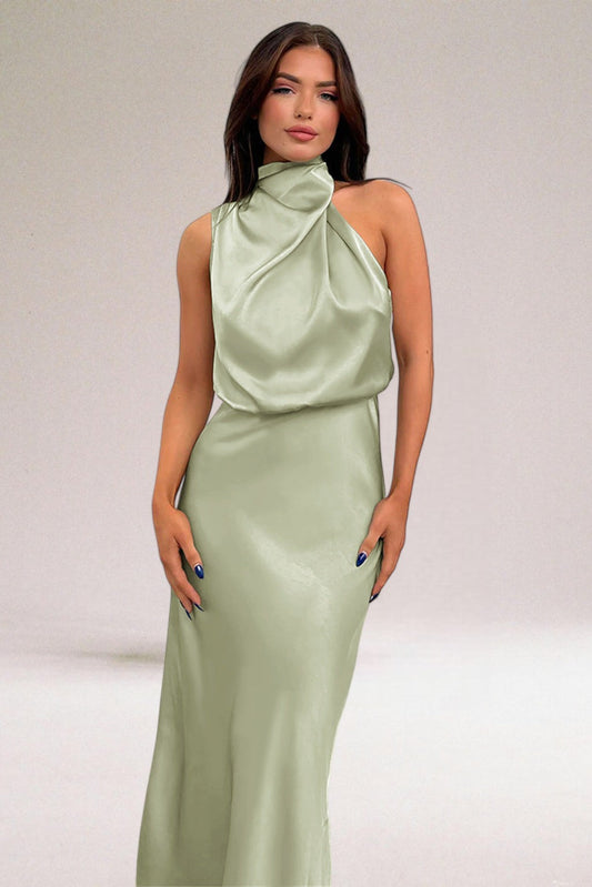 Damen Abendkleid | Neckholder Maxikleid Stil | Fließende Silhouette | Stilvoller Auftritt