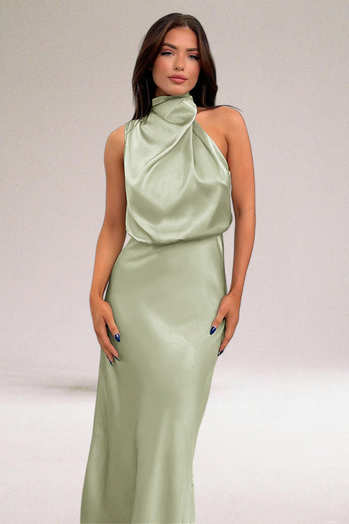 Damen Abendkleid | Neckholder Maxikleid Stil | Fließende Silhouette | Stilvoller Auftritt