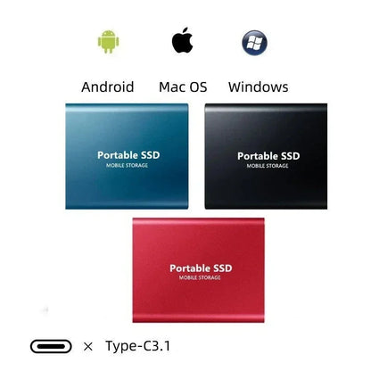 128TB Externe SSD – Kompakt, Robust und Ultra-Schnell mit USB 3.1 – Externe Festplatte SSD für Sichere Datenspeicherung