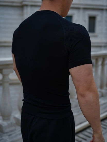 Pánské fitness tričko | Přiléhavé krátké tričko | Definovaná silueta | Moderní vzhled sportovního oblečení