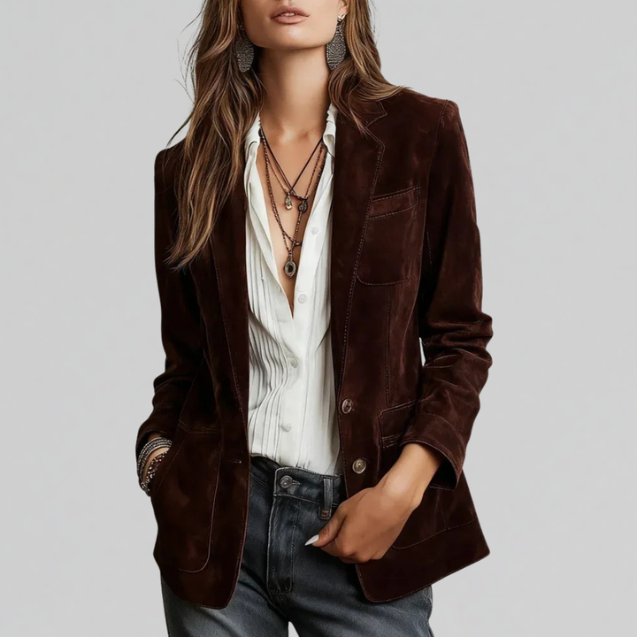 Camille | Women's Tailored Suede-Touch Blazer