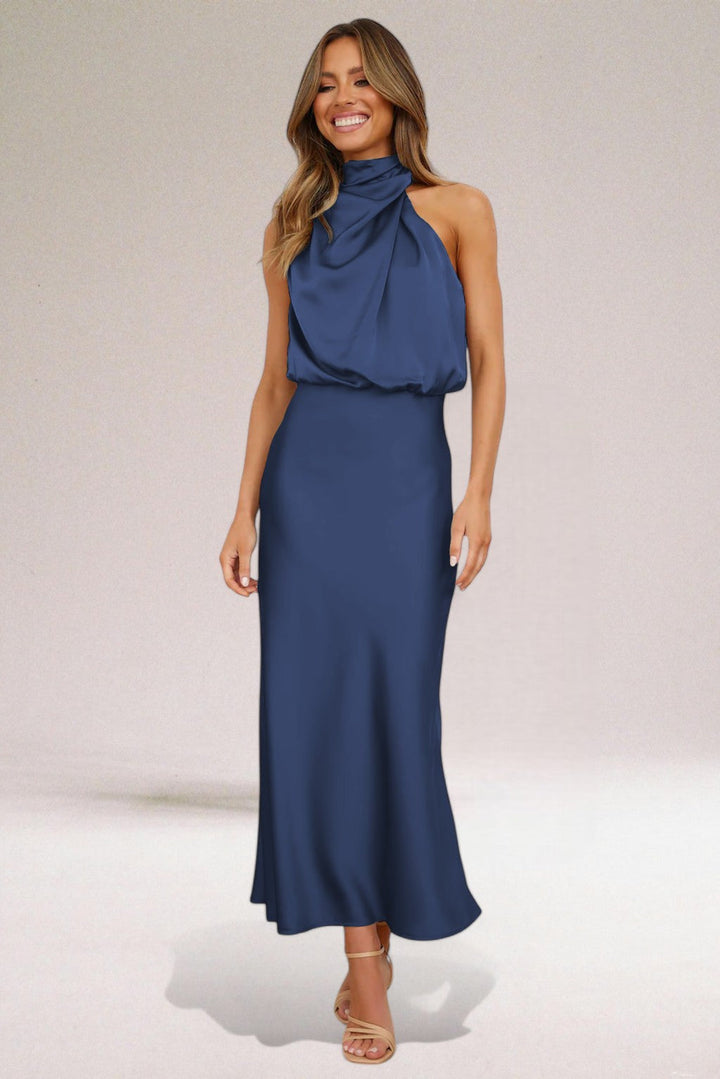 Damen Abendkleid | Neckholder Maxikleid Stil | Fließende Silhouette | Stilvoller Auftritt