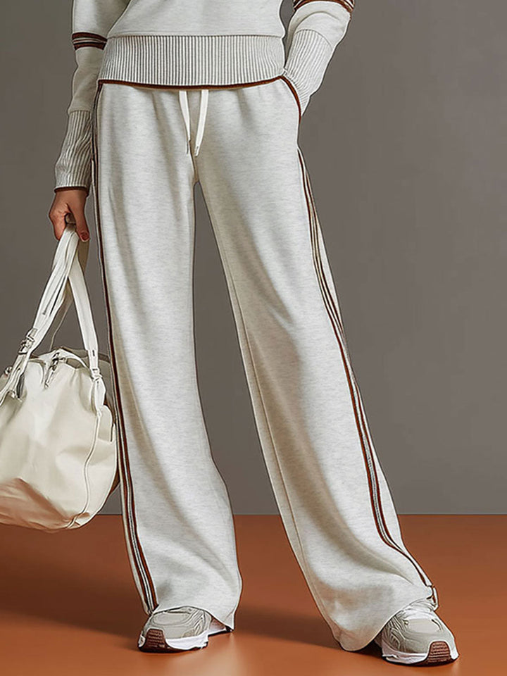Clara | Women's Relaxed Wide Leg Trousers and Blouse Two-Piece Set