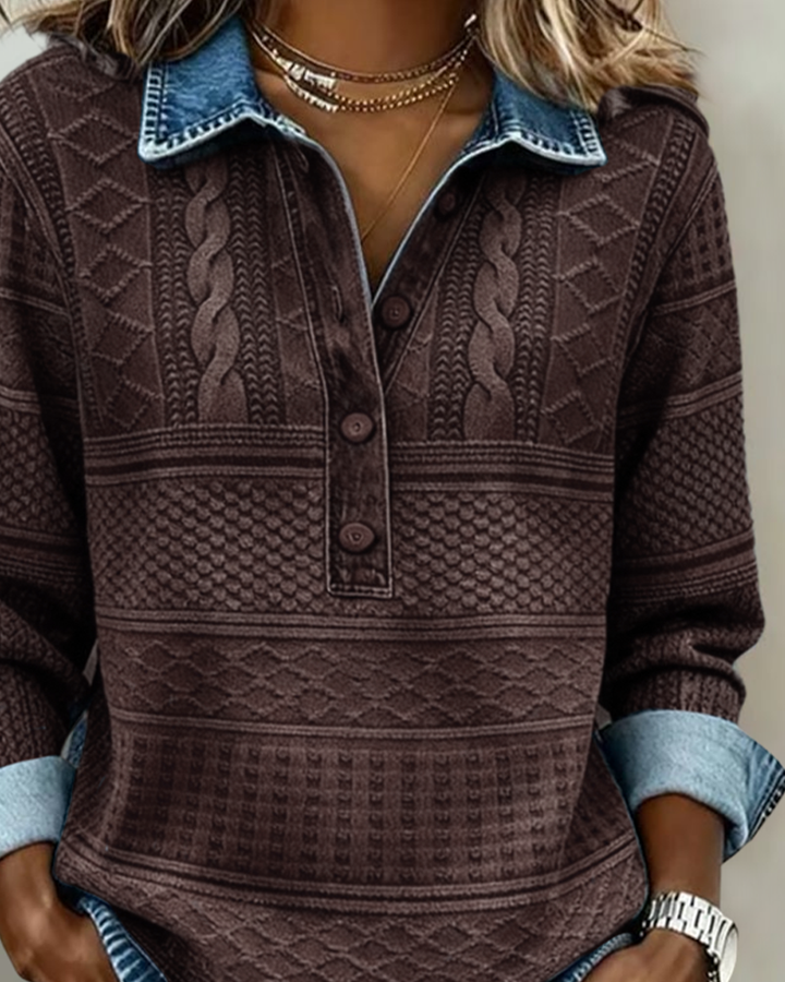 Dolores | Women's Relaxed Half-Button Collared Sweatshirt