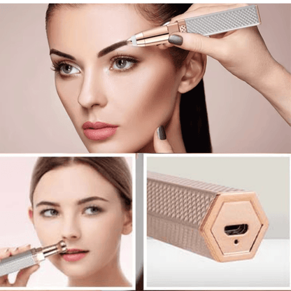 2-in-1 Gesichtsrasierer für Frauen – Präziser Epilierer mit Ergonomischem Design, USB-Ladefunktion und Kompaktem Format für Glatte Haut