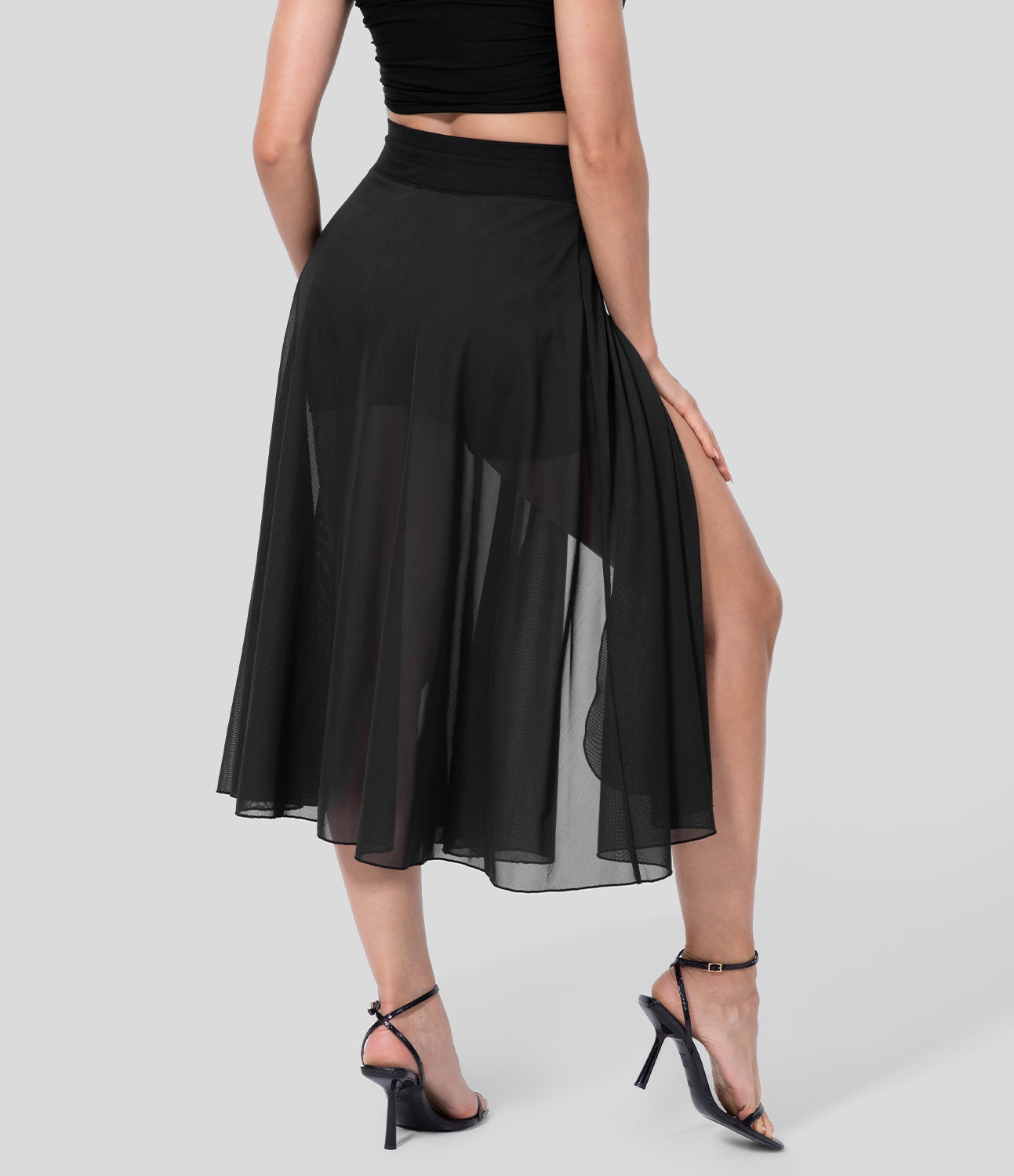 Gonna midi donna multistrato | Coprispalle trasparente
