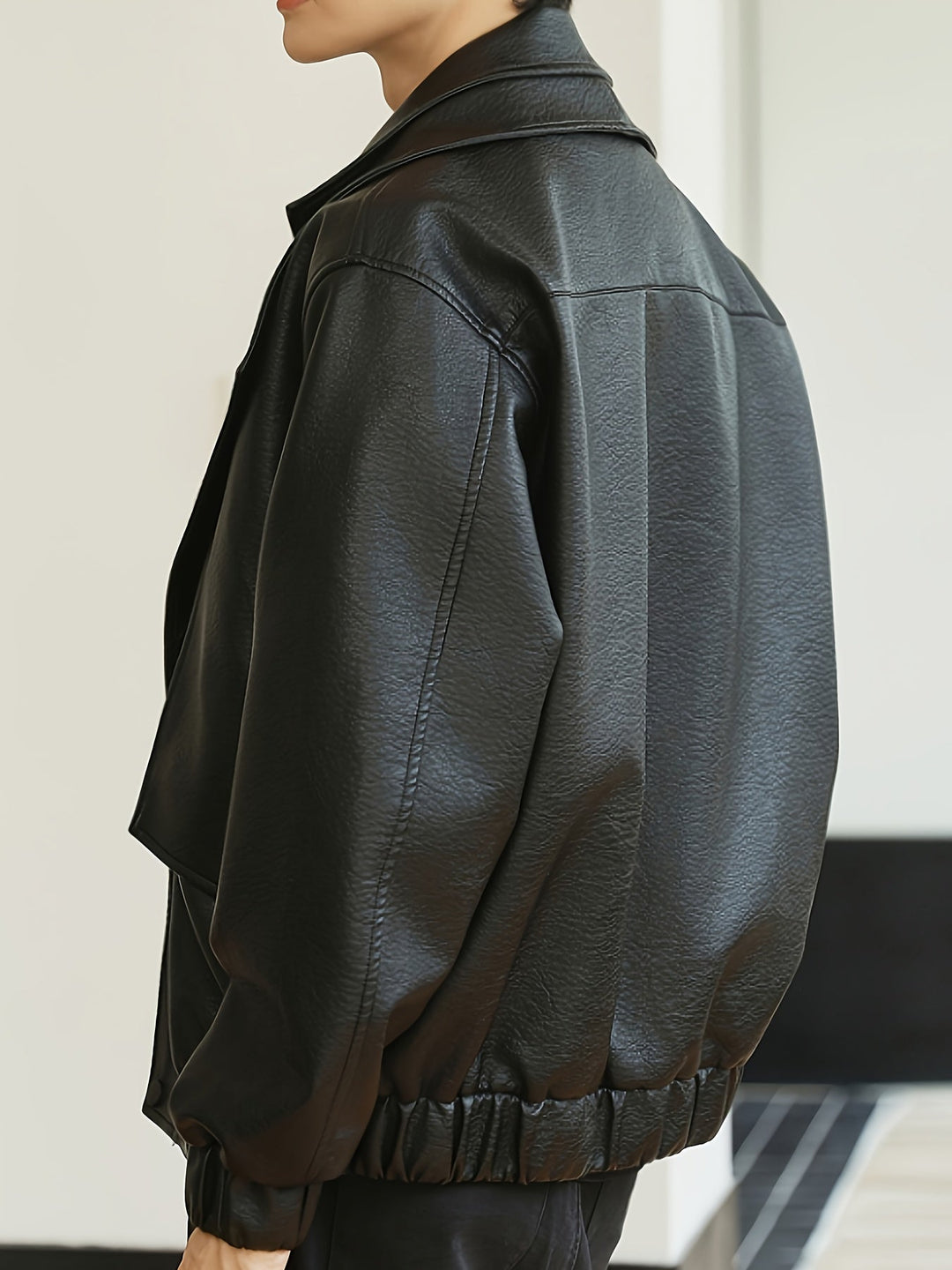 Pánská bomber bunda | Regular fit | Bunda ve stylu umělé kůže | Volnočasový vzhled