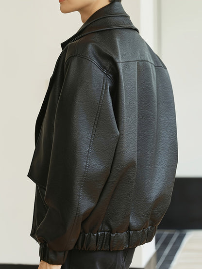 Pánská bomber bunda | Regular fit | Bunda ve stylu umělé kůže | Volnočasový vzhled