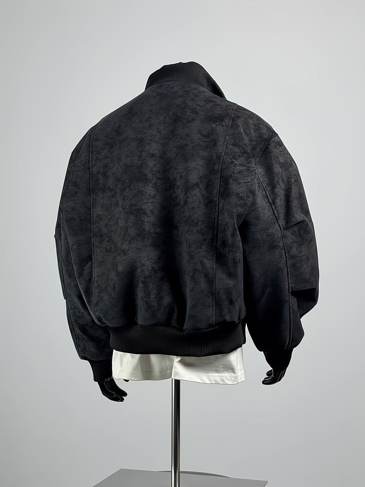 Herren Bomberjacke | Bequeme Passform mit Reissverschluss | Stehkragen Design | Streetwear Freizeitlook
