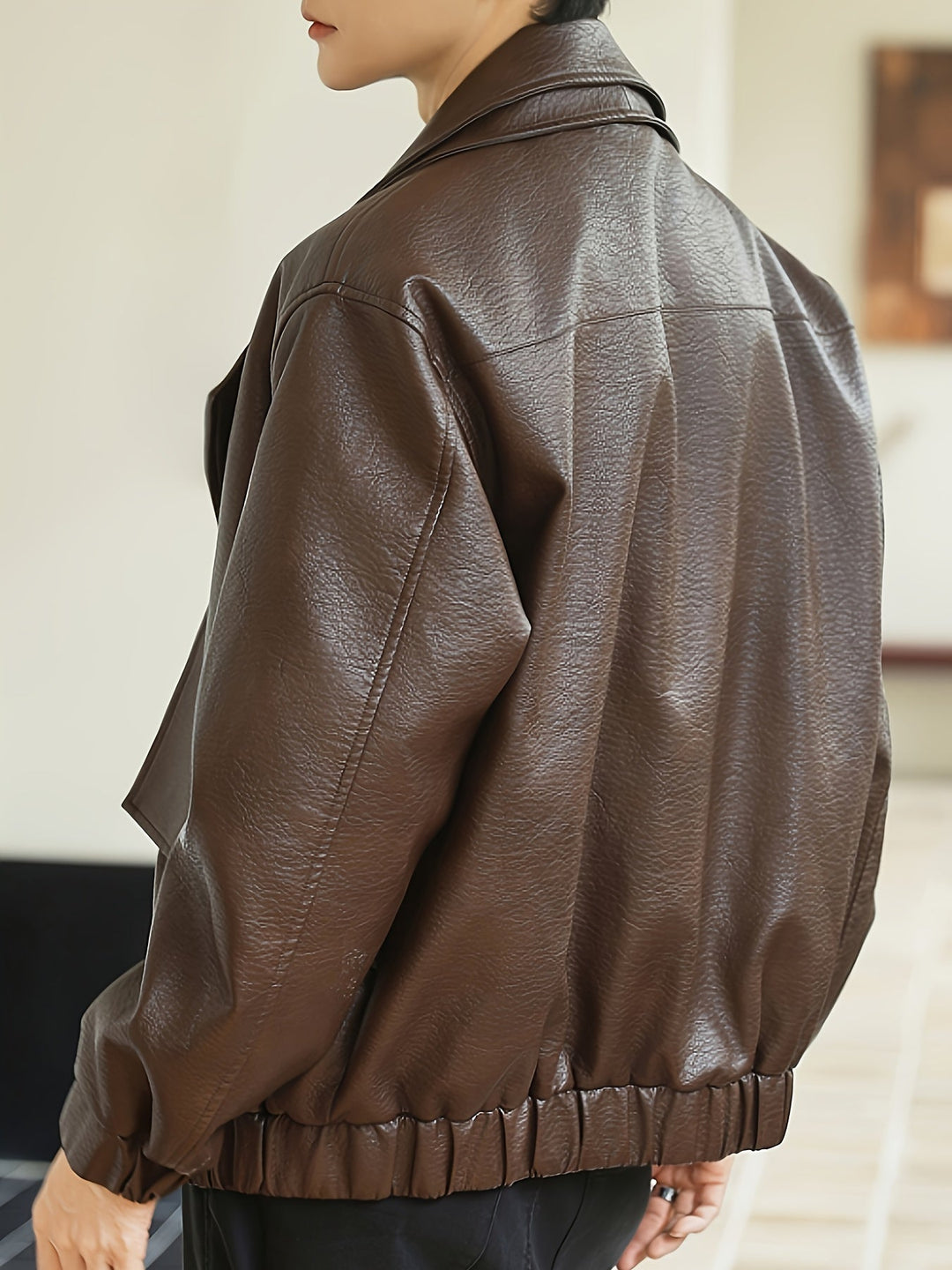 Pánská bomber bunda | Regular fit | Bunda ve stylu umělé kůže | Volnočasový vzhled