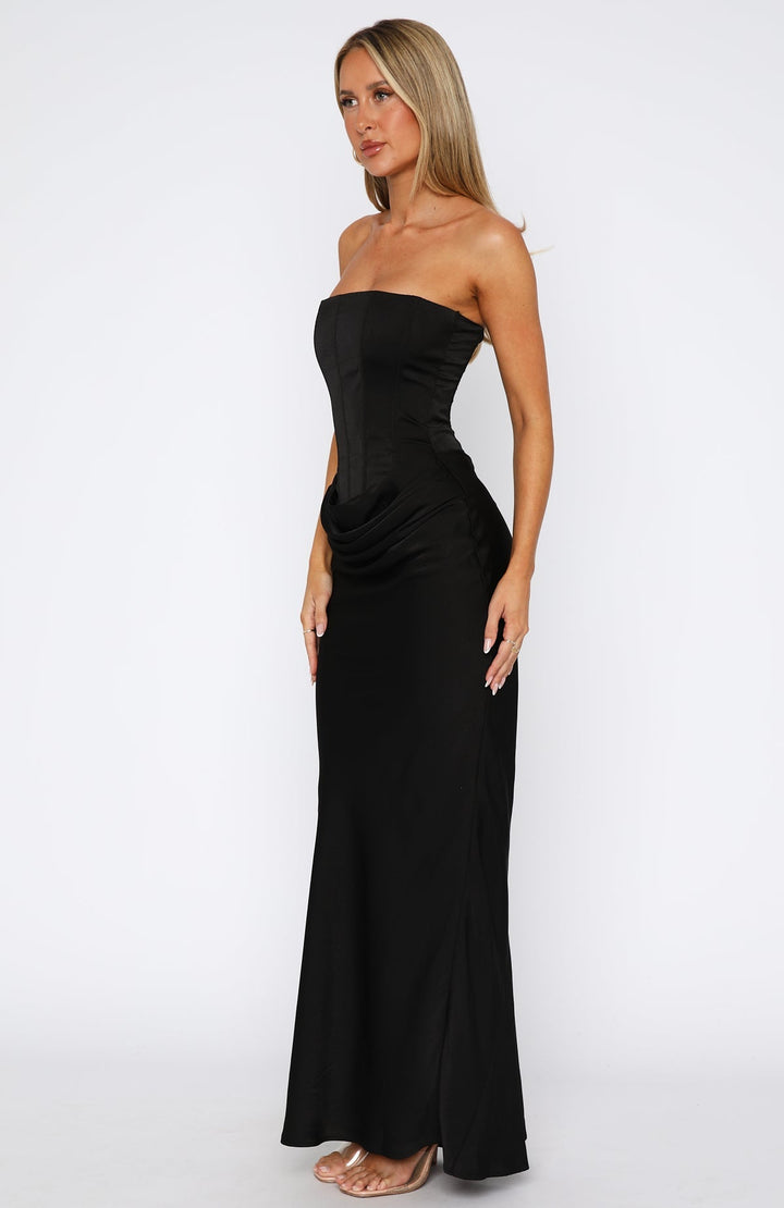 Damen Trägerloses Maxikleid Mit Raffdetails | Raffungen