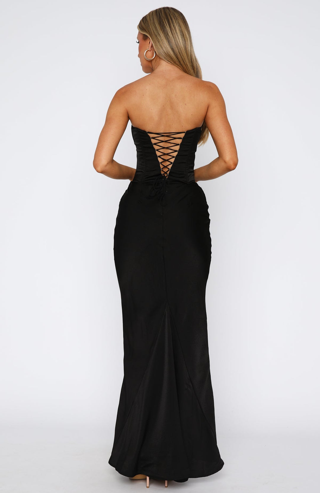 Damen Trägerloses Maxikleid Mit Raffdetails | Raffungen