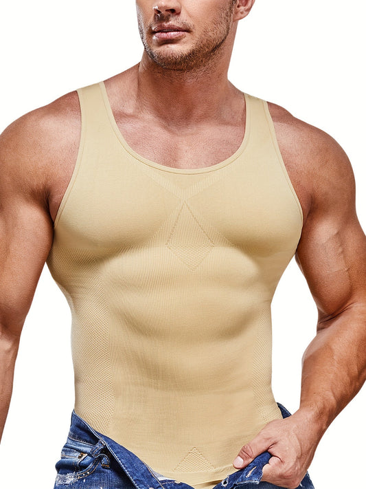 Męski kompresyjny tank top | Dopasowany bezrękawnik | Zdefiniowana sylwetka | Nowoczesny codzienny styl