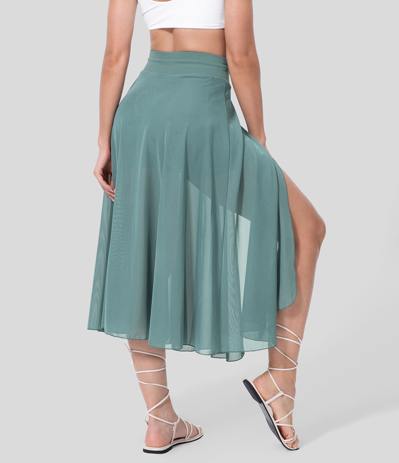 Gonna midi donna multistrato | Coprispalle trasparente
