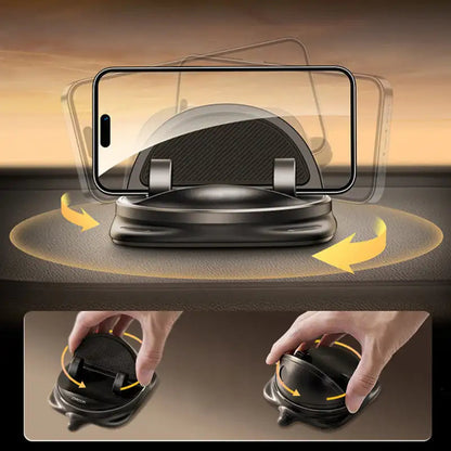 360° Drehbare Auto-Telefonhalterung – Universelle Smartphone Halterung mit Starker Klemme und Werkzeugloser Installation, Schwarz