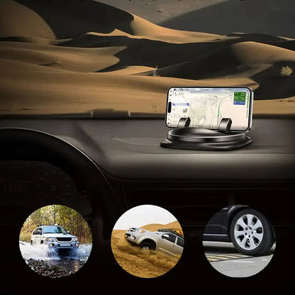 360° Drehbare Auto-Telefonhalterung – Universelle Smartphone Halterung mit Starker Klemme und Werkzeugloser Installation, Schwarz