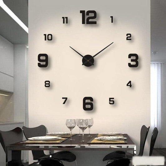 3D-Wanduhr Modern DIY – Große Wanduhr mit Beleuchtungsoption