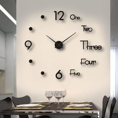 3D-Wanduhr Modern DIY – Große Wanduhr mit Beleuchtungsoption