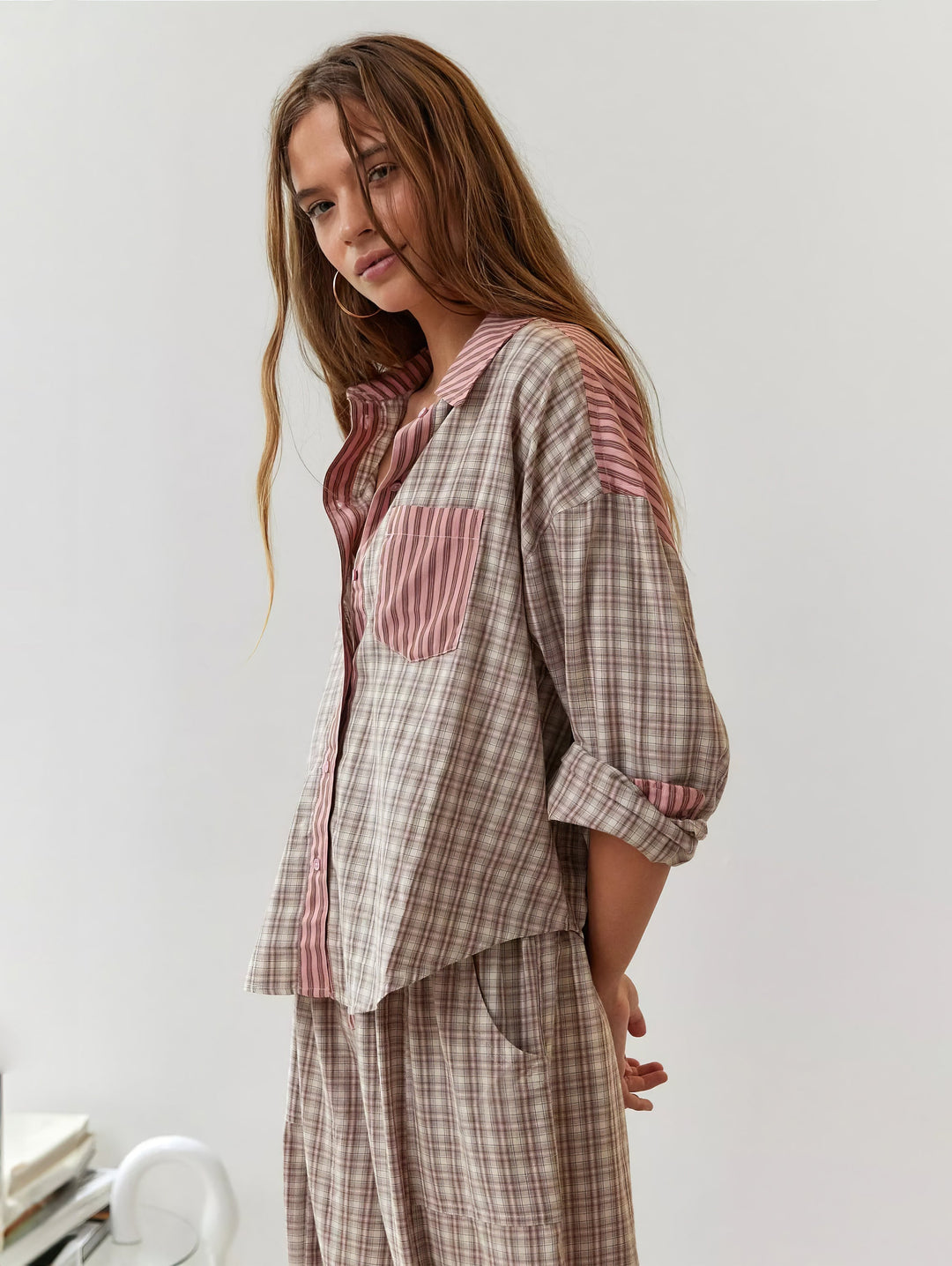 Damen Loungewear-Set | Langarmhemd und Locker Geschnittene Hose | Komfort für Entspannte Momente