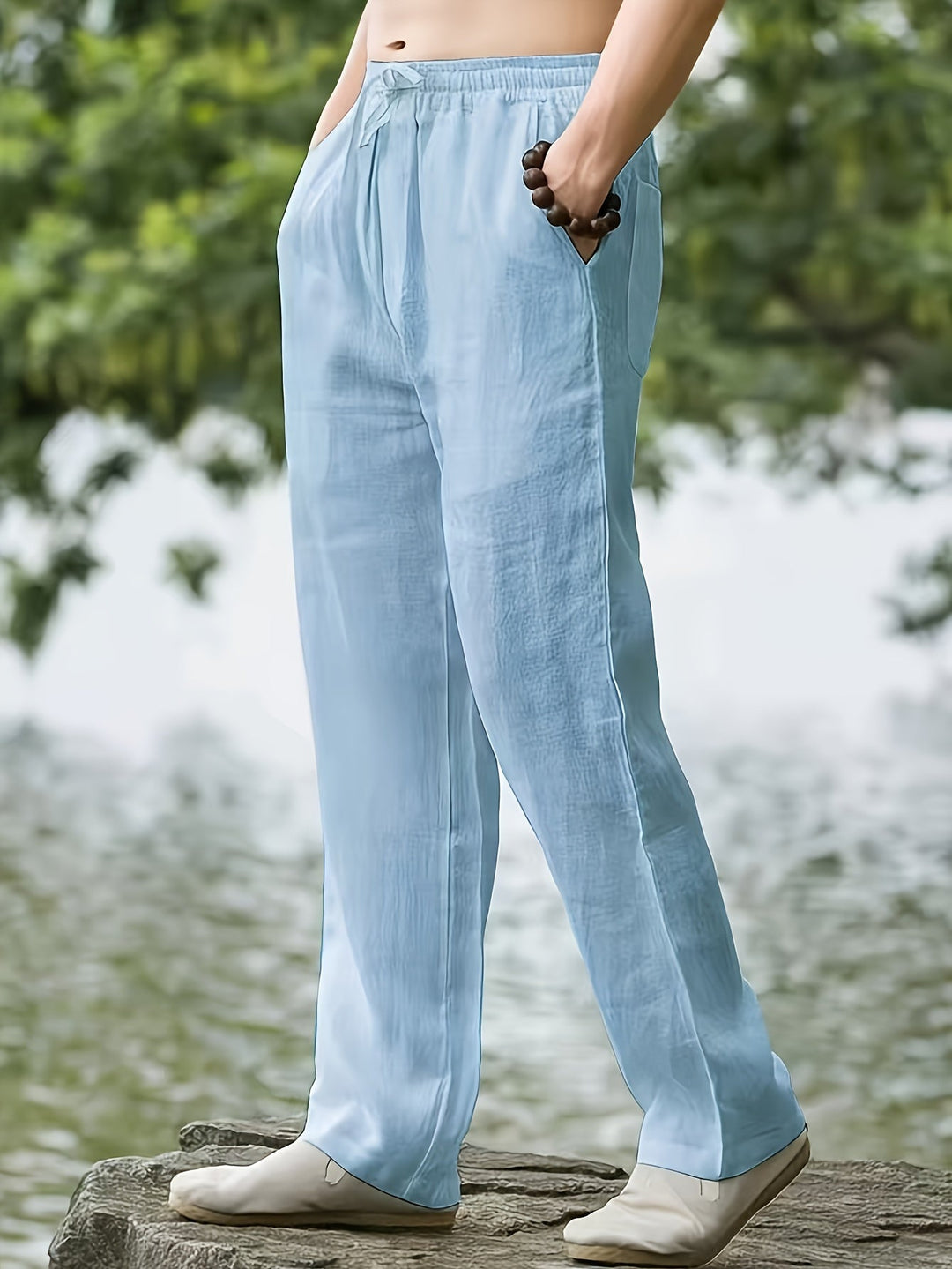 Herren Freizeithose | Relaxed Fit Hose | Gerades Bein und Kordelzug | Moderner Streetwear Stil