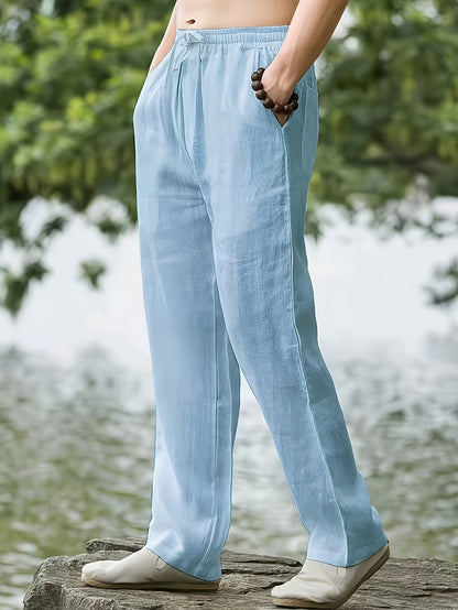 Herren Freizeithose | Relaxed Fit Hose | Gerades Bein und Kordelzug | Moderner Streetwear Stil