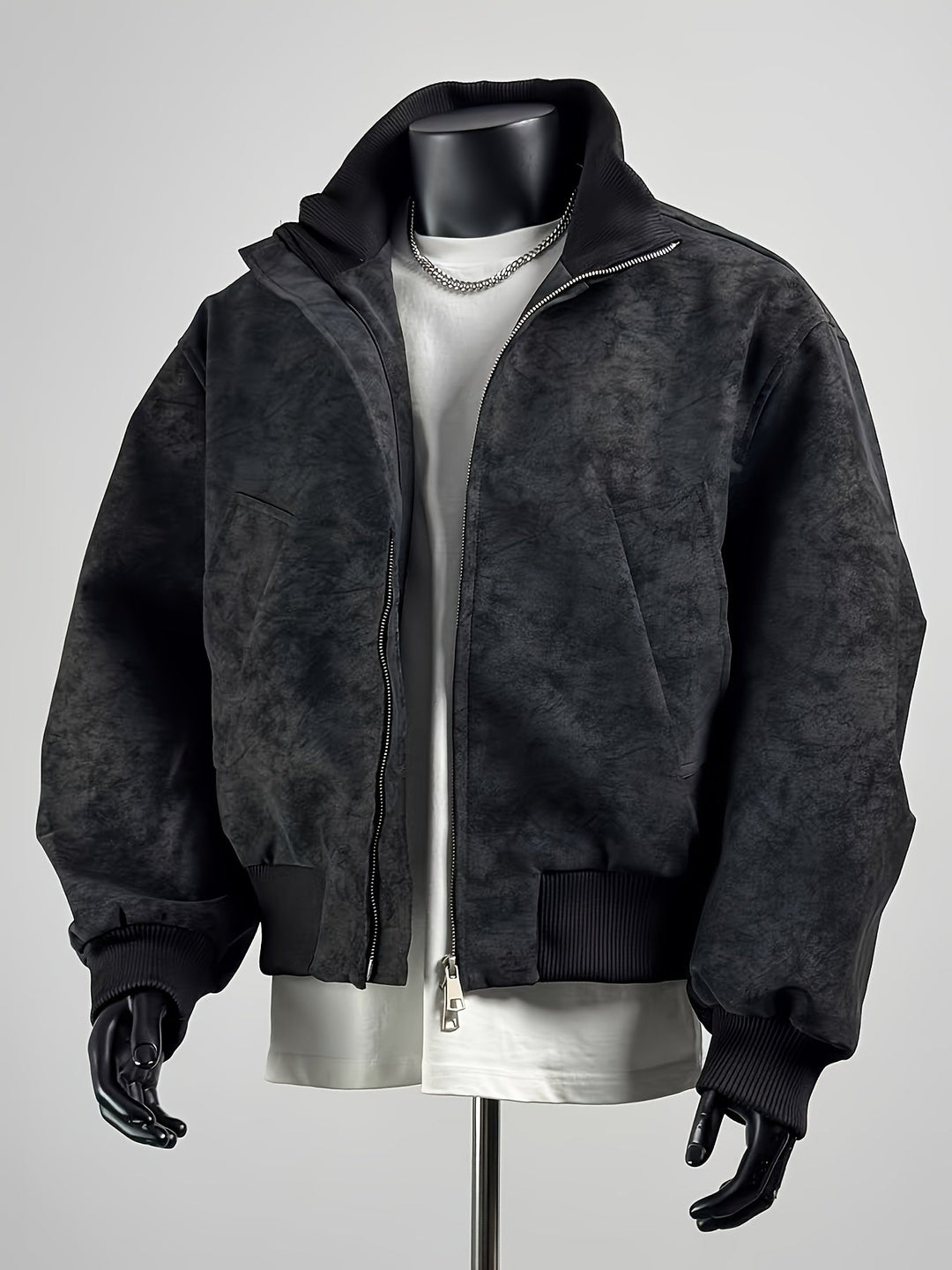 Herren Bomberjacke | Bequeme Passform mit Reissverschluss | Stehkragen Design | Streetwear Freizeitlook