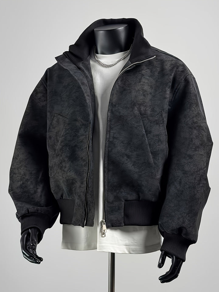 Herren Bomberjacke | Bequeme Passform mit Reissverschluss | Stehkragen Design | Streetwear Freizeitlook
