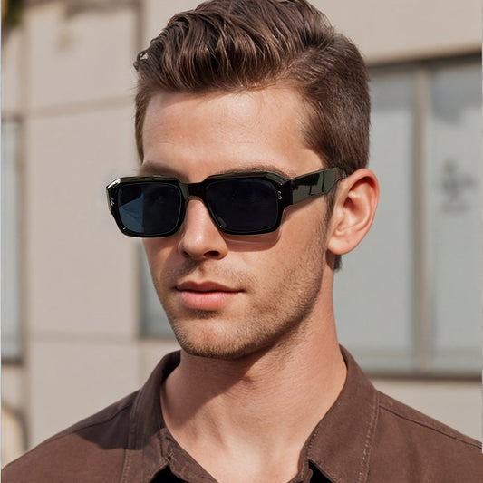 Herren Sonnenbrille | Schmale Rechteckige Form und Getönte Gläser | Moderner Alltagsstil