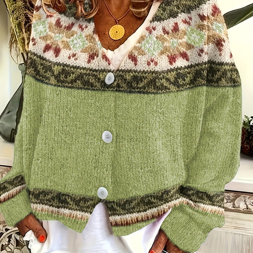 Wren | Women's Patterned Button-Front Cardigan