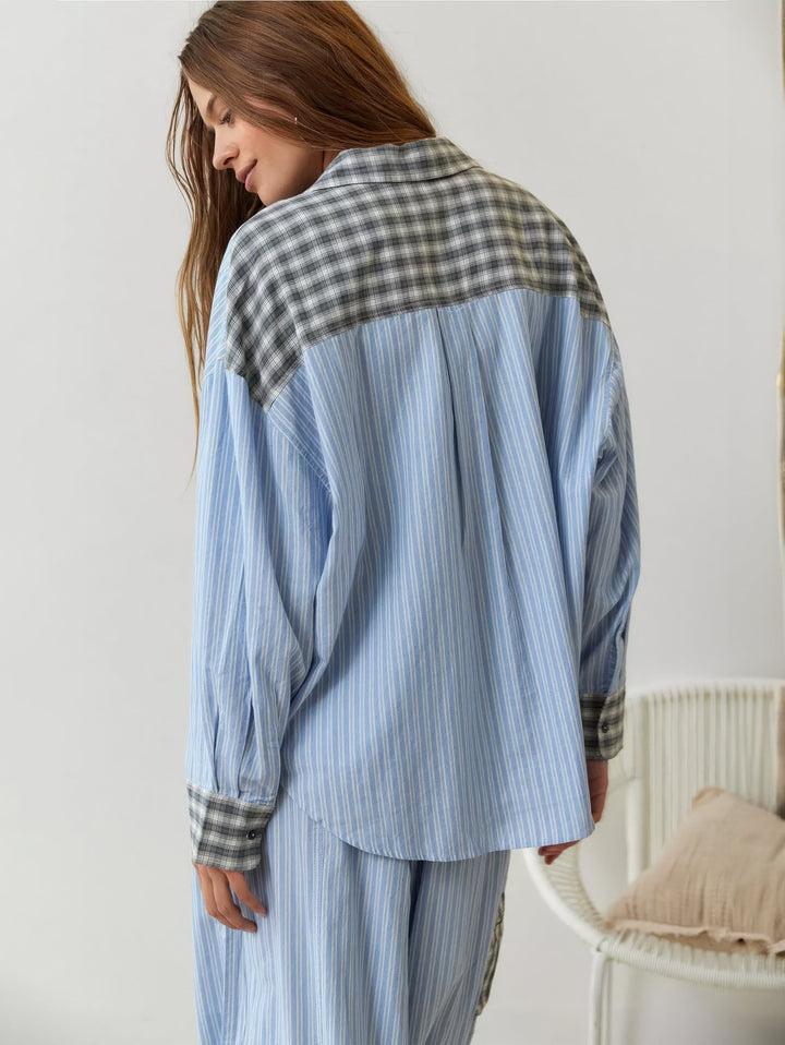 Damen Loungewear-Set | Langarmhemd und Locker Geschnittene Hose | Komfort für Entspannte Momente