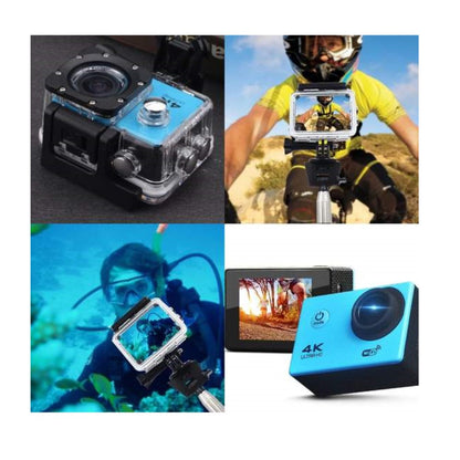 4K-Ultra-HD-Actionkamera mit WLAN und wasserdichtem Gehäuse – kompakt, ideal für Abenteuer- und Sportfotografie