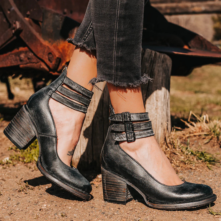Damen Mehrriemige Schuhe mit Absatz | Klassisch