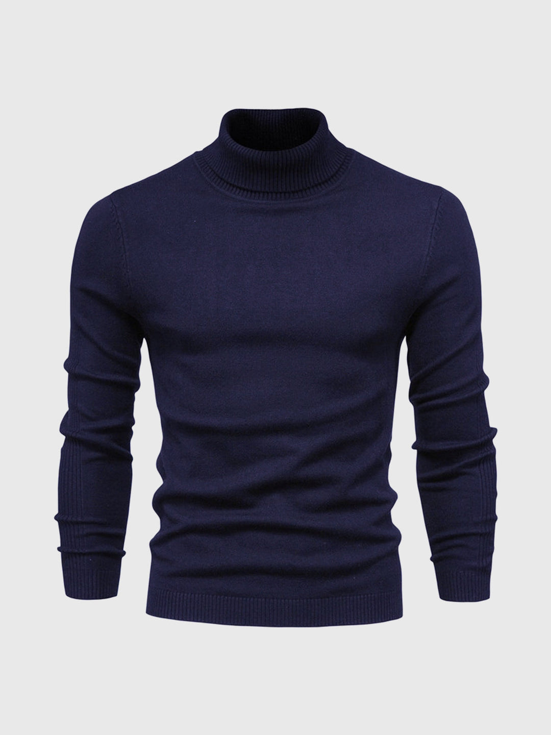 Pull homme à manches longues col montant | Coupe ajustée