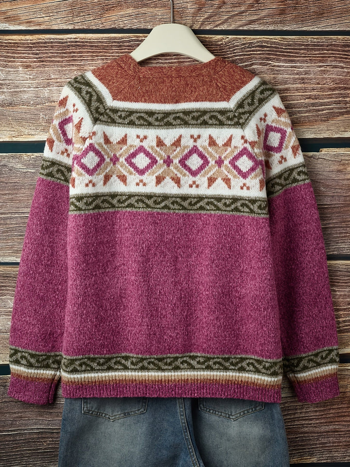 Wren | Women's Patterned Button-Front Cardigan