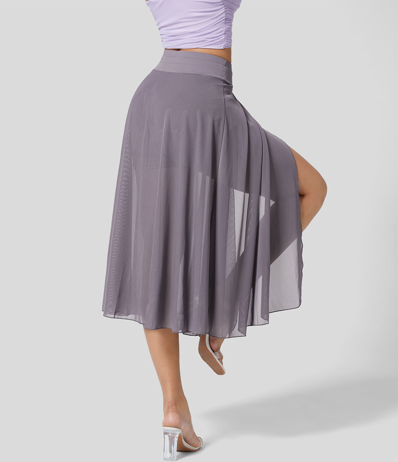 Gonna midi donna multistrato | Coprispalle trasparente