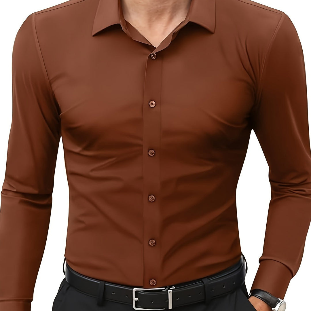 Krystian | Herren-Slim-Fit-Hemd mit Knopfverschluss