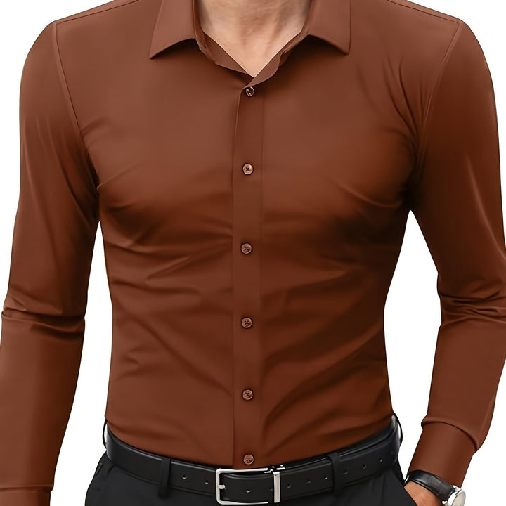 Krystian | Herren-Slim-Fit-Hemd mit Knopfverschluss