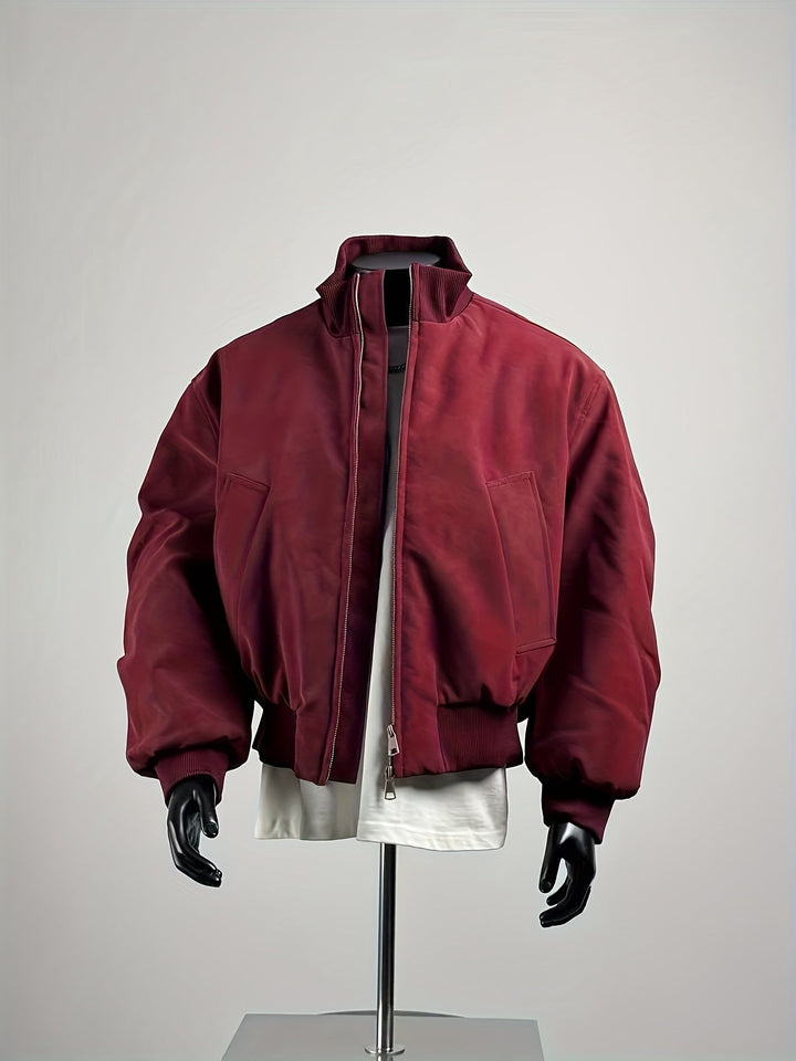 Herren Bomberjacke | Bequeme Passform mit Reissverschluss | Stehkragen Design | Streetwear Freizeitlook