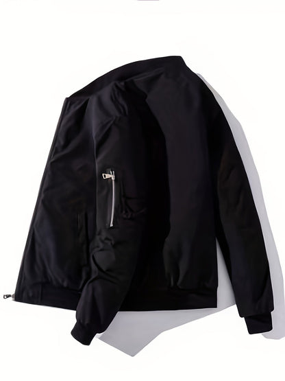 Geacă bomber pentru bărbați cu glugă | Croială confortabilă cu fermoar | Design cu glugă stratificată | Stil casual streetwear