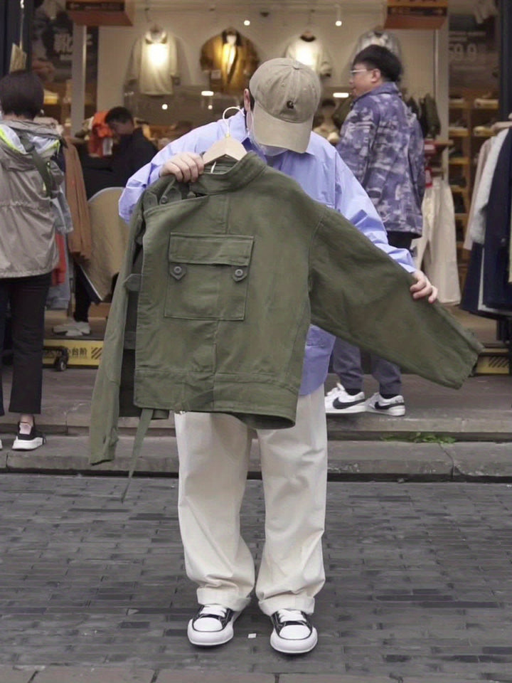 Herren Utility Jacke | Militärisch Inspirierter Kurzmantel | Strukturierte Passform | Klassischer Freizeitstil