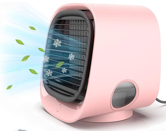 Mini USB Luftkühler | Tischventilator mit Wassertank | Tragbarer Persönlicher Ventilator | Zuhause und Büro